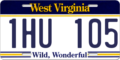 WV license plate 1HU105