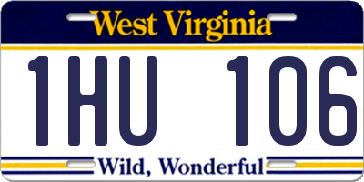 WV license plate 1HU106