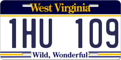 WV license plate 1HU109