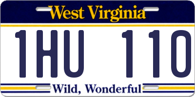 WV license plate 1HU110