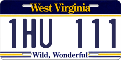 WV license plate 1HU111