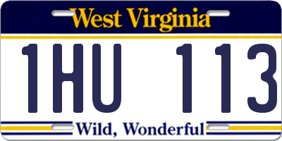 WV license plate 1HU113