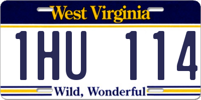 WV license plate 1HU114