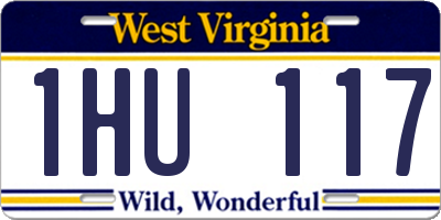 WV license plate 1HU117
