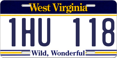 WV license plate 1HU118