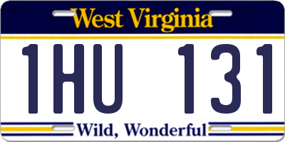 WV license plate 1HU131