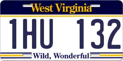 WV license plate 1HU132
