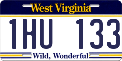 WV license plate 1HU133