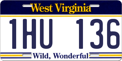 WV license plate 1HU136