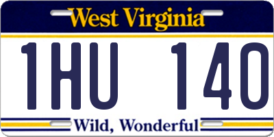 WV license plate 1HU140
