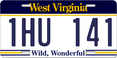 WV license plate 1HU141