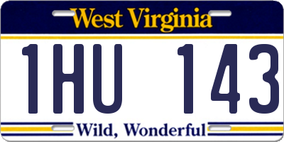 WV license plate 1HU143