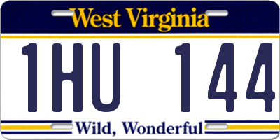 WV license plate 1HU144