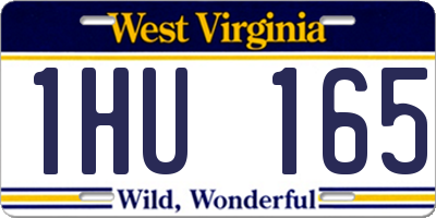 WV license plate 1HU165