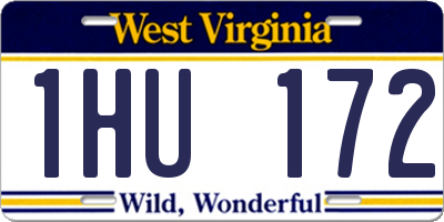 WV license plate 1HU172