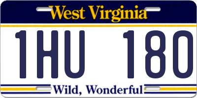 WV license plate 1HU180