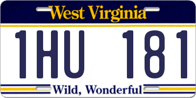 WV license plate 1HU181