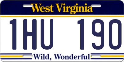 WV license plate 1HU190