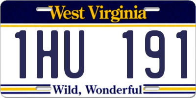 WV license plate 1HU191