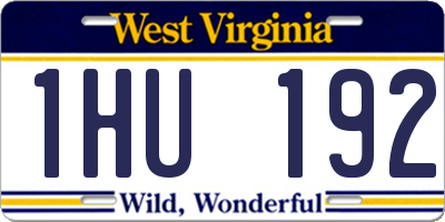 WV license plate 1HU192