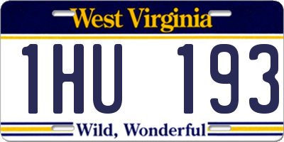 WV license plate 1HU193