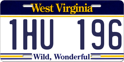 WV license plate 1HU196
