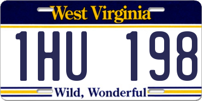 WV license plate 1HU198