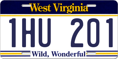WV license plate 1HU201