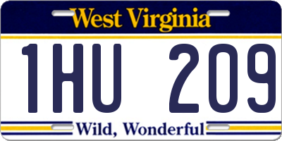 WV license plate 1HU209