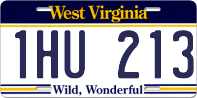 WV license plate 1HU213