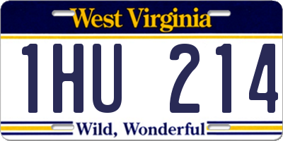 WV license plate 1HU214