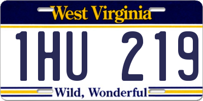 WV license plate 1HU219
