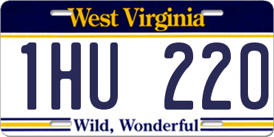 WV license plate 1HU220