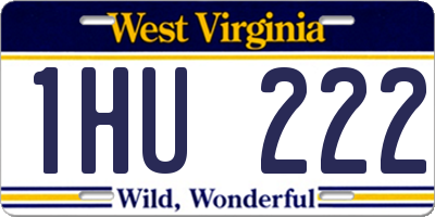WV license plate 1HU222