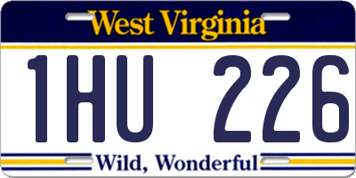 WV license plate 1HU226