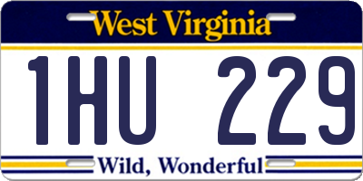 WV license plate 1HU229