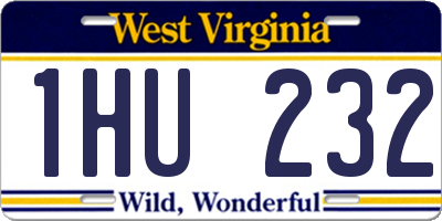 WV license plate 1HU232