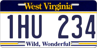 WV license plate 1HU234