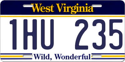 WV license plate 1HU235