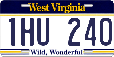 WV license plate 1HU240