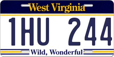 WV license plate 1HU244