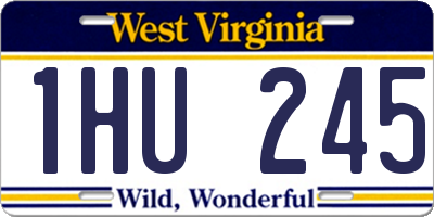 WV license plate 1HU245