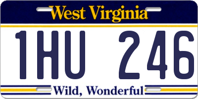 WV license plate 1HU246