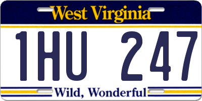 WV license plate 1HU247