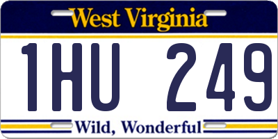 WV license plate 1HU249