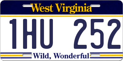 WV license plate 1HU252