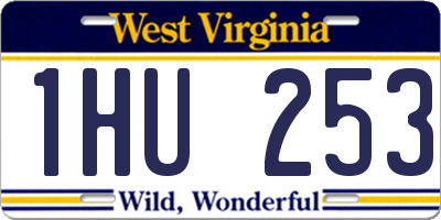 WV license plate 1HU253