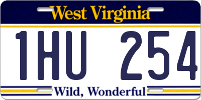 WV license plate 1HU254