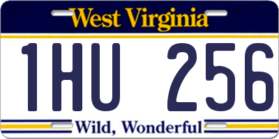 WV license plate 1HU256