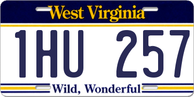 WV license plate 1HU257
